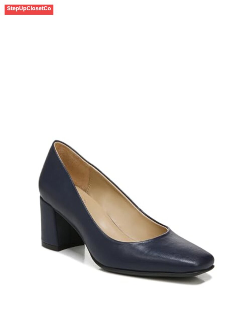 Square Toe Block Heel Pump
